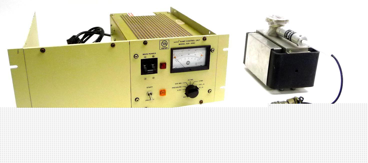 Varian 911-5031 triode ion pump w/ 921 vacion control