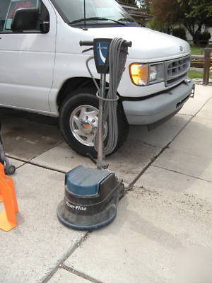 Carpet cleaning machine and ford E350 van