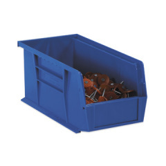 Shoplet select blue plastic stack hang bin boxes 5 12