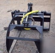Pallet fork / log grapple skid steer attachment bobcat