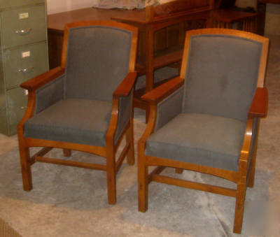 Pair of stickley mission collection chairs