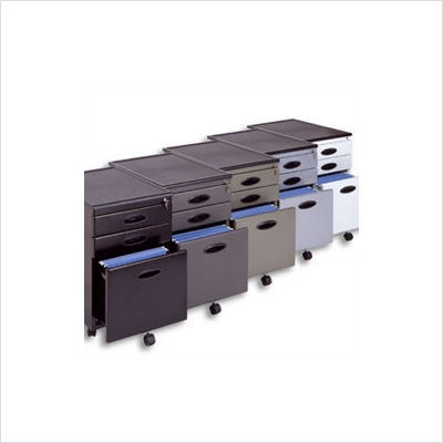 Studio rta mobile file cabinet finish: silver/black