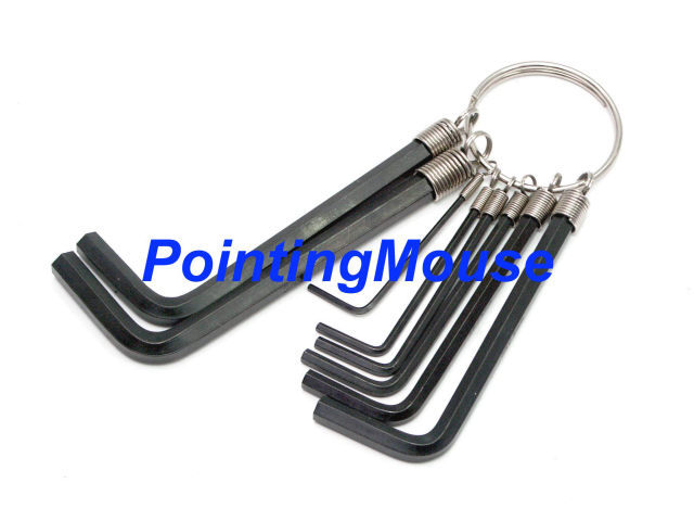 8PCS metric l-type hex key allen clef inbus wrench tool
