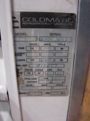Coldmatic refrigerated bakery display case, 35 1/4
