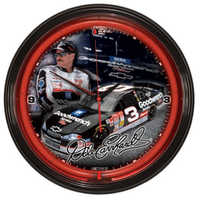 Nascar dale earnhardt neon clock 16