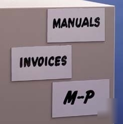 Vwr write-on/wipe-off magnetic shelf label rolls mx-100