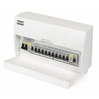 Volex 10-way fully insulated dual rcd consumer unit *