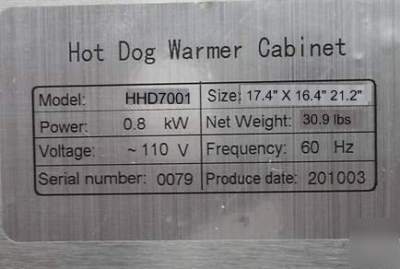 New husky hot dog steamer bun warmer HHD7001 
