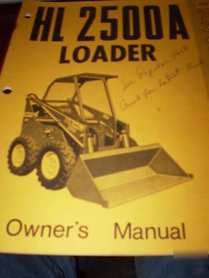 Gehl hl 2500A loader owner's manual