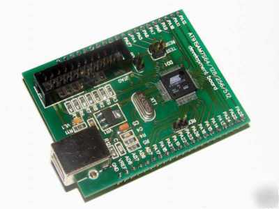 Atmel AT91SAM7S256 arm ARM7 header dev. board jtag usb