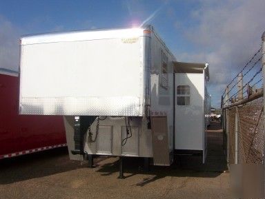 New enclosed trailer slide out living quarters 