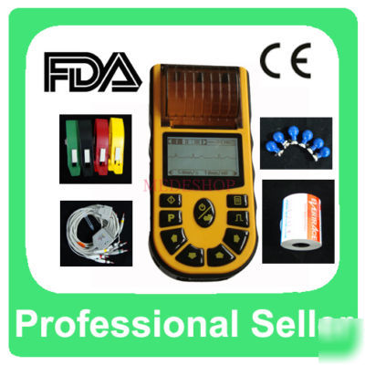 New portable handheld single channel ecg ekg machine 