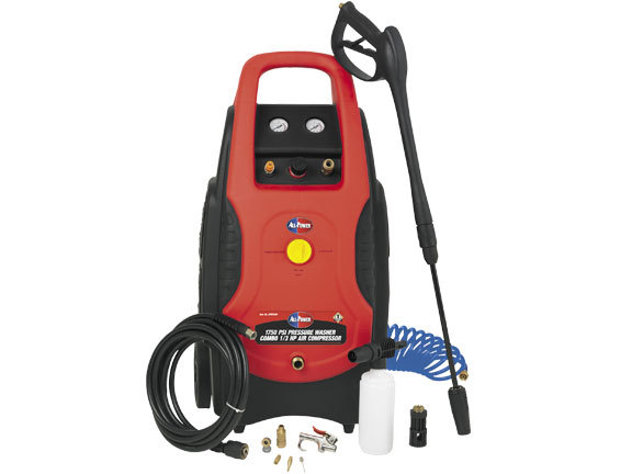 Pressure washer 1750 psi electric air compressor combo