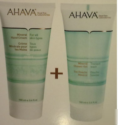 Ahava dead sea hand cream and showe gel 