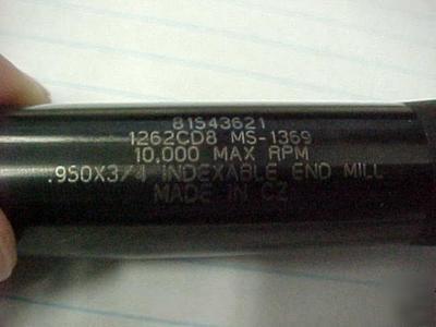 Indexable end mill 45Â° .950 x 3/4