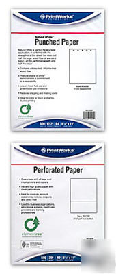 Punched binding paper 2500 sheets white 5 hole 8.5 x 11