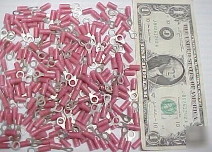 Lot of 200 copper electrical crimp ring wire terminals