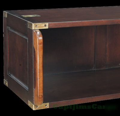 Victorian campaign office furniture bookshelves open sm