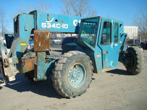 Gradall 534 c-10 forklift 40' 10K outriggers, cab 