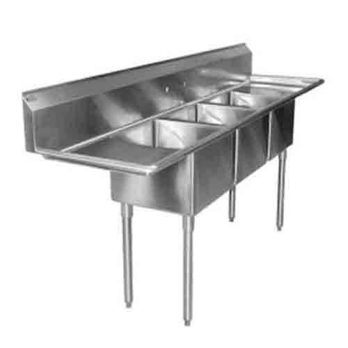 Ssp, 14-3C24X24-2-24X sink, 3 compartment, 24