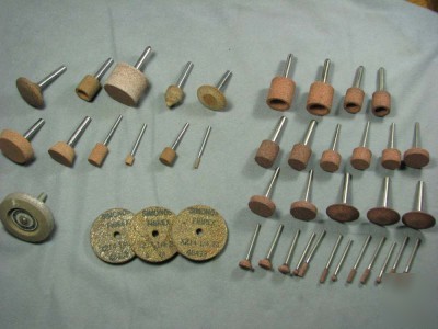 Vintage lot of 42 grinding stones norton/simonds plus