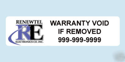 500 custom printed tamper evident label void 1/2X1-3/4