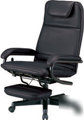 Black power rest executive recliner office chair
