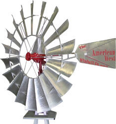 Windmill with wood tower, 6FT x-702 water pumping mill